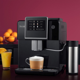 Кофемашина автоматическая Rondell RDE-1110,  19Бар,  с автоматическим капучинатором,  черный