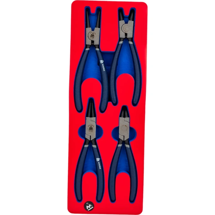 Набор съемников стопорных колец 4шт МАСТАК 5-3304