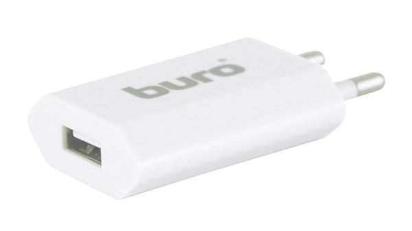 Сетевое зарядное устройство Buro TJ-164w,  USB-A,  5Вт, 1A, белый