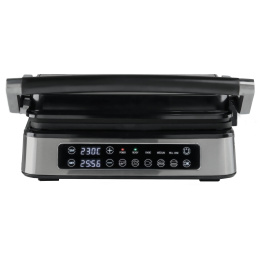 Электрический гриль RAGEX R782-900 с режимом барбекю, 2000 Вт, серебристый