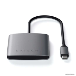 USB-C хаб Satechi Aluminum 4 порта Интерфейс USB-С. Цвет: Серый космос (ST-UC4PHM)