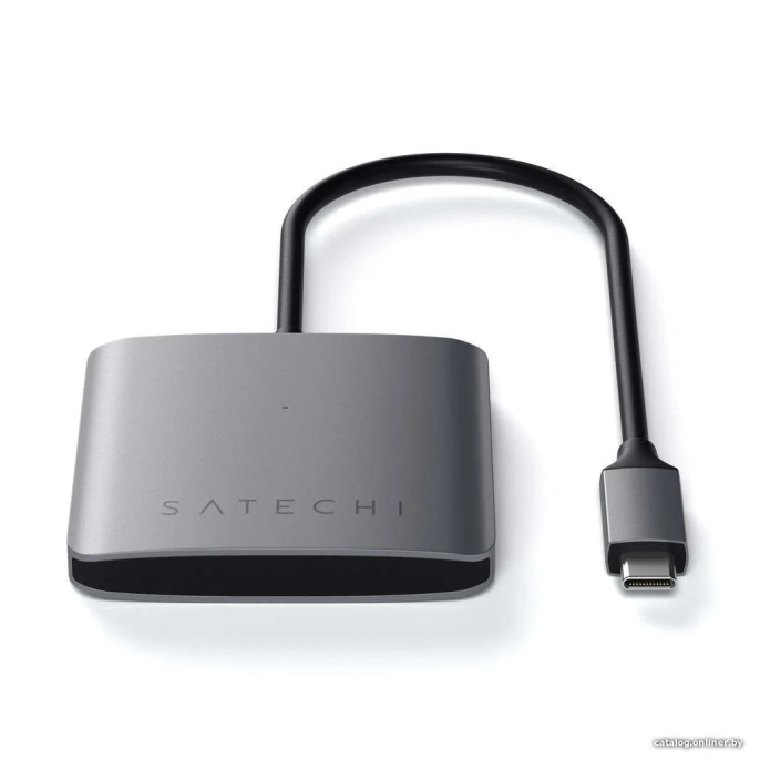 USB-C хаб Satechi Aluminum 4 порта Интерфейс USB-С. Цвет: Серый космос (ST-UC4PHM)