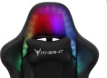 Кресло игровое KNIGHT Wolf RGB, ткань, до 120кг, шарнирные подлокотники,  черный