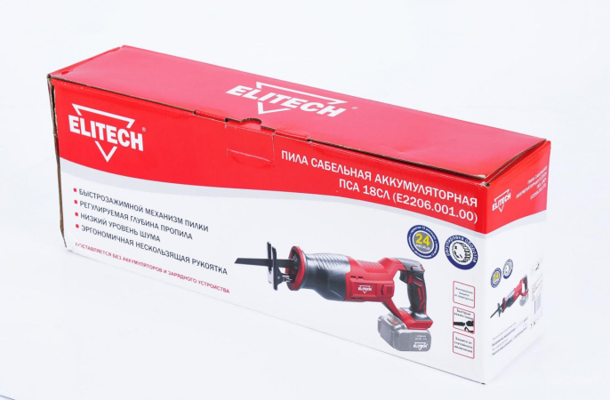 Сабельная пила Elitech ПСА 18СЛ Е2206.001.00 аккум. 3000ход/мин 191588