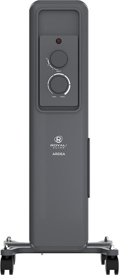 Масляный радиатор Royal Clima Ardea ROR-AR7-1500M, с терморегулятором, 1500Вт, 7 секций, 3 режима, графитовый