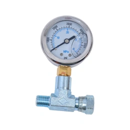 Манометр для окрасочного аппарата AktiSpray с тройником Р., с радиальным штуцером 1/4" 2300252