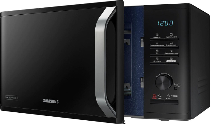 Микроволновая печь SAMSUNG MG23K3575AK/BW, 800Вт, 23л, черный