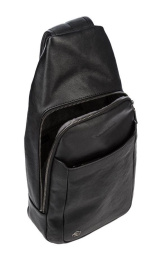 Рюкзак слинг Piquadro Black Square CA4827B3/N черный натур.кожа