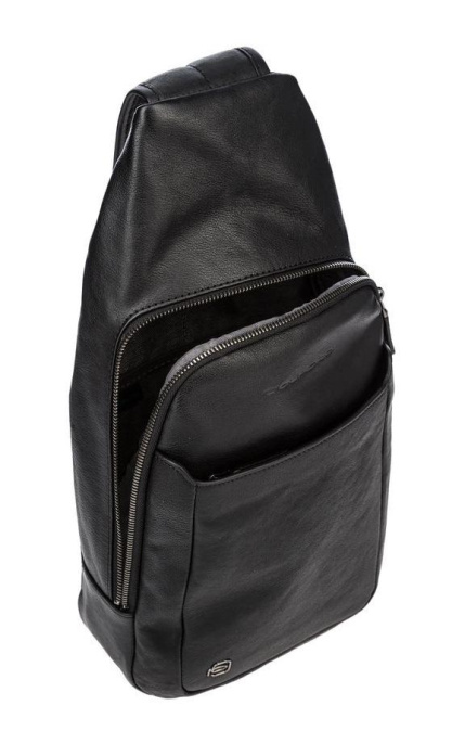 Рюкзак слинг Piquadro Black Square CA4827B3/N черный натур.кожа