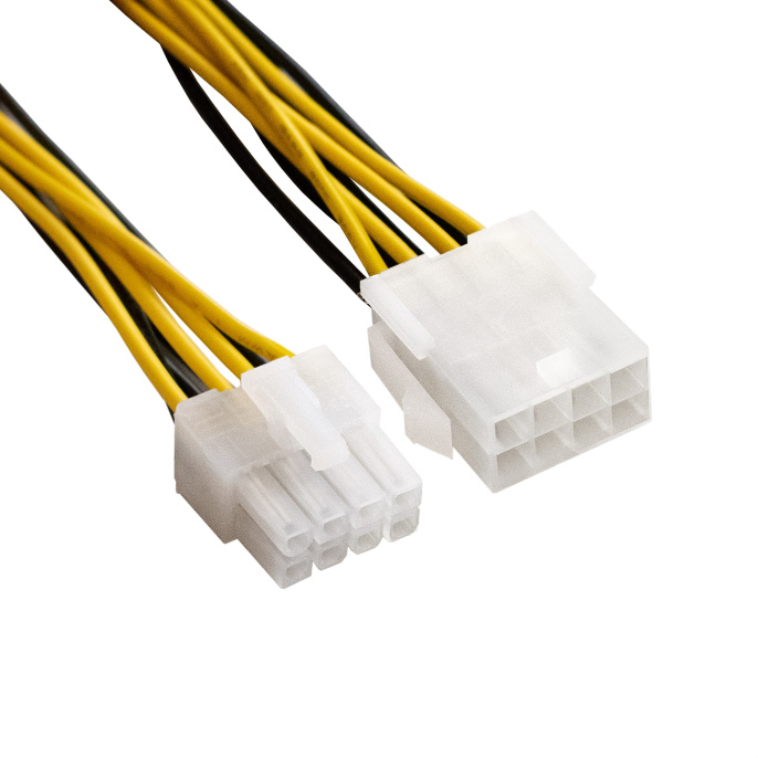 Удлинитель кабеля питания материнской платы +12V ExeGate EX-EXT-8M8F-0.5 8pin EPS12V M/8pin EPS12V F, 0,5м EX294790RUS