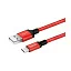 HOCO HC-62912 X14/ USB кабель Micro/ 2m/ 1.7A/ Нейлон/ Red&Black