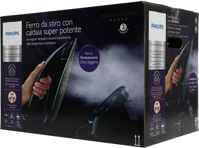 Парогенератор Philips GC9650/80 2400Вт черный/фиолетовый