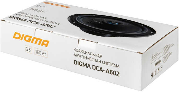 Колонки автомобильные DIGMA DCA-A602,  16.5 см (6 1/2 дюйм.),  комплект 2 шт.