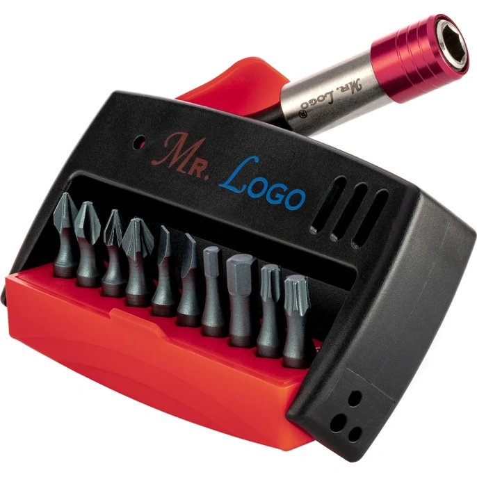 Набор торсионных бит 10 шт + магнитный держатель 65 мм Mr. Logo D010GMT-11