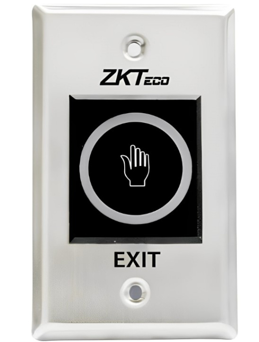 Кнопка выхода ZKTeco TLEB102 (напряжение переключения: 9-16 В постоянного тока, номинальный ток: 2А, выходной контакт: НО/НЗ/COM, 100 000 тестов за 3 месяца, диапазон обнаружения: 2-10 см, светодиодный индикатор, нержавеющая сталь SUS304)