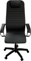 Кресло МЕТТА SU-B-10, сетка/ткань, до 120кг, топ-ган, фиксированные подлокотники,  черный