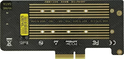 Espada Контроллер PCI-Ex4, M.2 1port B key +1port M key (PCIe2M2) (45238)