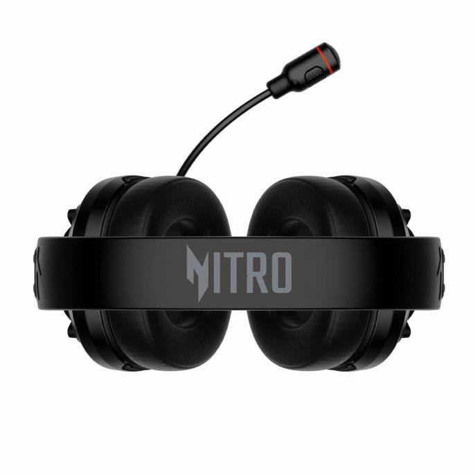 Гарнитура игровая Acer Nitro OHW306,  для компьютера, мониторные,  проводные, черный  / красный [zl.hdsee.00e]