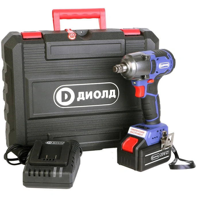 Ударный аккумуляторный гайковерт-шуруповерт ДИОЛД Гэа-20 ли-01, кейс  10300031