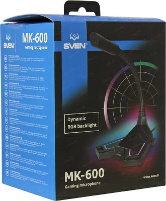 Микрофон проводной Sven MK-600 1.8м черный SV-020569