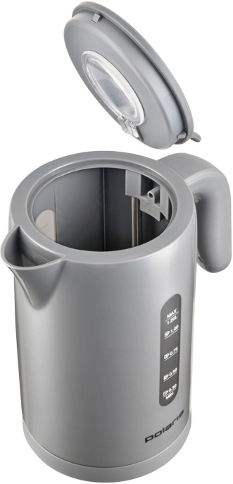 Чайник электрический Polaris PWK 1220C 1.2л. 2200Вт серый корпус: пластик