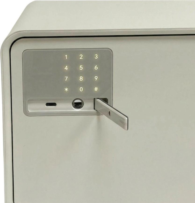 Сейф мебельный LockSworth VS4523-WH взломостойкий встраиваемый 200x310x200мм электронный/ключевой