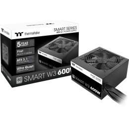Блок питания Thermaltake ATX 600W Smart W3 Gen.5 80+ white (20+4pin) APFC 120mm fan 4xSATA RTL