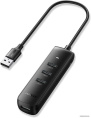 Хаб UGREEN CM416-80657 USB-A 3.0 to 4 USB-A 3.0, с проводом 1m; Поддержка жесткого диска 12 ТБ; С портом питания Type-C; Светодиодные индикаторы; Скорость до