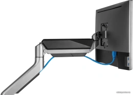Кронштейн для монитора ErgoSmart Heavy-Duty серебристый, 1 монитор, 17-49", настольный, регулировка высоты/поворота, VESA75/100