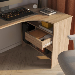 Стол компьютерный Сокол СПм-25 П, ЛДСП, дуб сонома