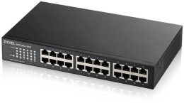 Коммутатор Zyxel GS1100-24E, 24xGE, rack 19", бесшумный оторвана часть коробки.