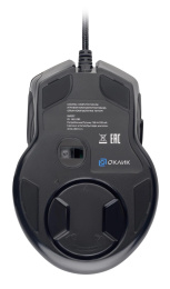 Мышь проводная GMNG XM007, игровая, оптическая, USB, 10000dpi, черный и серый