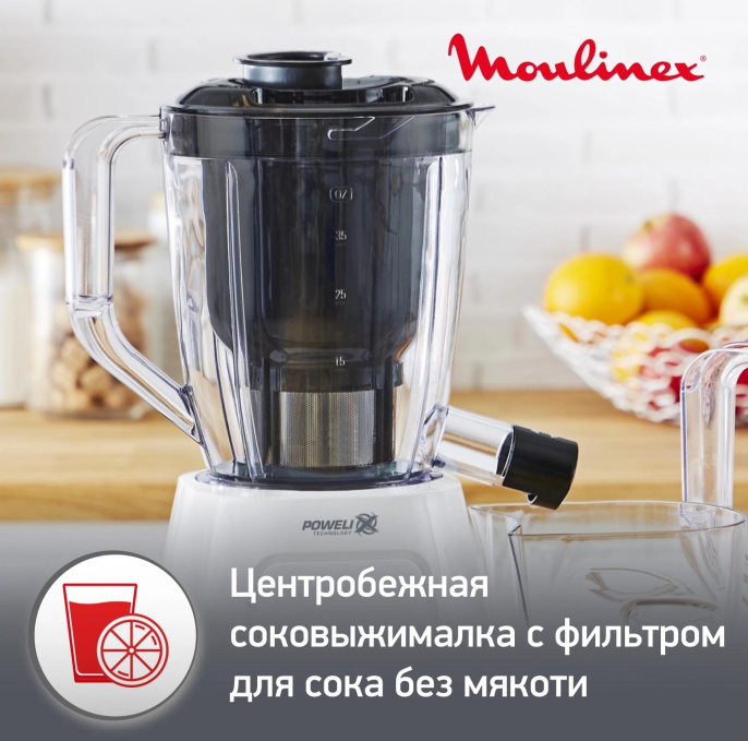 Блендер MOULINEX Blendforce LM42Q110,  стационарный,  белый