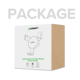 Подставка-держатель UGREEN LP130 (40907) Gravity Drive Air Vent Mount Phone Holder на ветиляционную решетку автомобиля . Цвет: черный