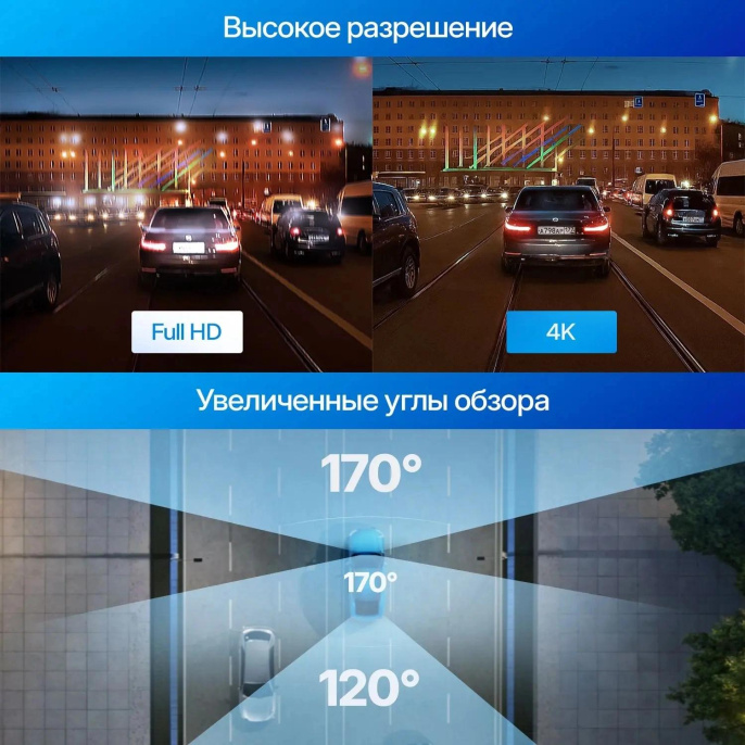 Видеорегистратор TrendVision Phantom 3CH GPS черный 1440x2560 1440p 170гр. GPS SA230D