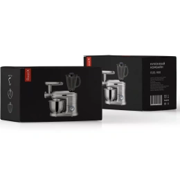 Кухонный комбайн RAGEX R101-900 9 в 1, 4.5 литра, 6 скоростей, 1500 Вт, серебристый