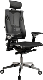 Кресло руководителя МЕТТА Yoga Spine Triumph B2 (Черный CC.50.15.13A), экокожа/сетка, до 150кг, синхромеханизм, регулируемые 6D подлокотники,  черный