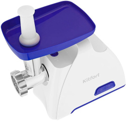 Мясорубка KitFort КТ-2112-1, белый / синий
