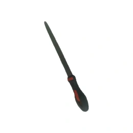 Треугольный зауженный напильник с ручкой PVC (200 мм, насечка №1 грубая) BAUM 3751200