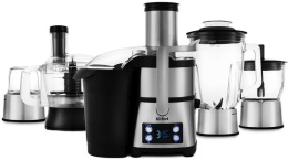 Кухонный комбайн KitFort КТ-1395,  серебристый/черный