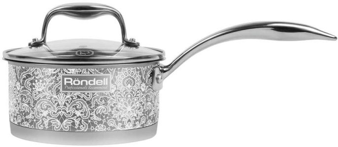 Ковш Rondell Ajour RDS-1052, 1.5л, с крышкой, стальной