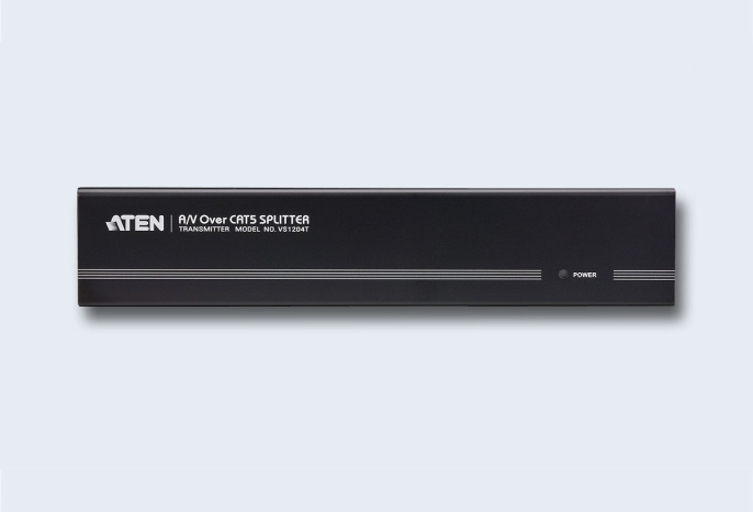 Разветвитель, электрон. ATEN VS1204T-AT-G SVGA+AUDIO, 1 4 монитора, 300 метр., F, без шнуров, Б.П. 220 5.3V