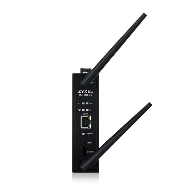 точка доступа Промышленная точка доступа Zyxel NebulaFlex IAP500BE, Wi-Fi 7 BE5100 , MU-MIMO 2x2+2x2, внешние антенны в комплекте , 1xLAN 2.5GE, питание PoE или 2xDC, крепление на DIN-рейку (IAP500BE-EU0101F)
