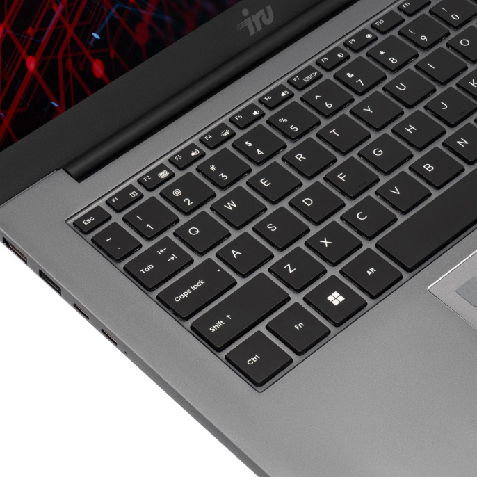 Ноутбук IRU Planio 15INP N-series N100 8Gb SSD256Gb Intel UHD Graphics 15.6" IPS FHD 1920x1080 Windows 11 Pro Multi Language 64 grey WiFi BT Cam 5000mAh 2023736