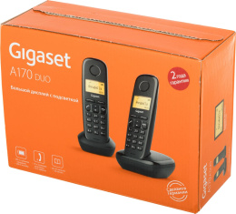 Р/Телефон Dect Gigaset A170 DUO черный (труб. в компл.:2шт) АОН