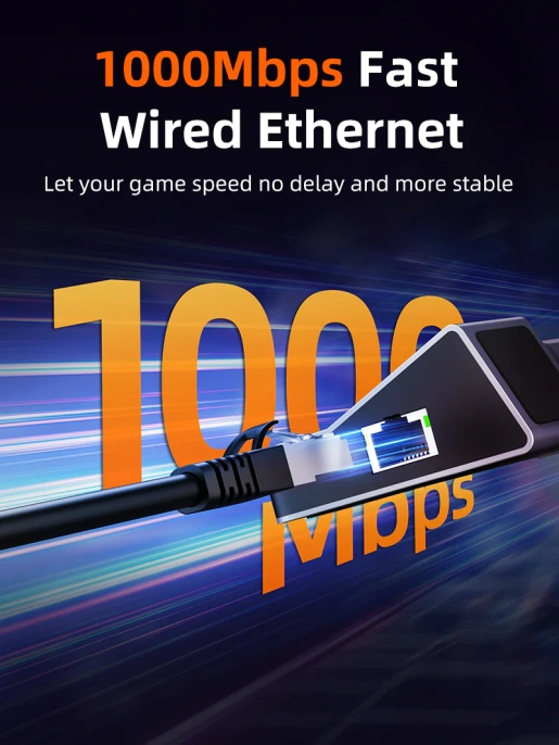 Док-станция CABLETIME CB05G (CT-SDK7-AG) 6 в 1 USB C Dock 4K @ 60 Гц HDMI, 5 Гбит/с, 100 Вт, Ethernet 1000 Мбит/с, алюминиевая конструкция