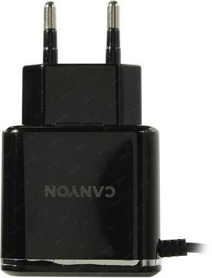 CANYON CNE-CHA041BS Зарядное устройство USB (Вх. AC100-240V Вых. DC5V  10.5W  USB кабель  microUSB)