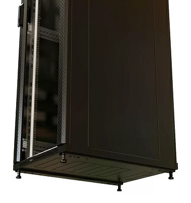 Шкаф серверный WRline (WR-TT-3261-AS-RAL9004) напольный 32U 600x1000мм пер.дв.стекл задн.дв.стал.лист 2 бок.пан. 800кг черный 910мм 1610мм IP20 сталь