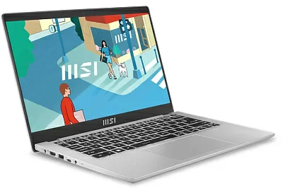 Ноутбук Modern 14 Core i7-1355U 14" FHD (1920*1080), 60Hz IPS Onboard DDR4 16GB Iris Xe Graphics 512GB SSD 3 cell (39.3Whr) 1.6kg backlight (White) DOS,1y Urban Silver,KB Eng/Rus