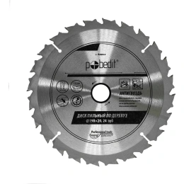 Диск пильный по дереву Антигвоздь 190х20 мм, Z24 Pobedit 5310190